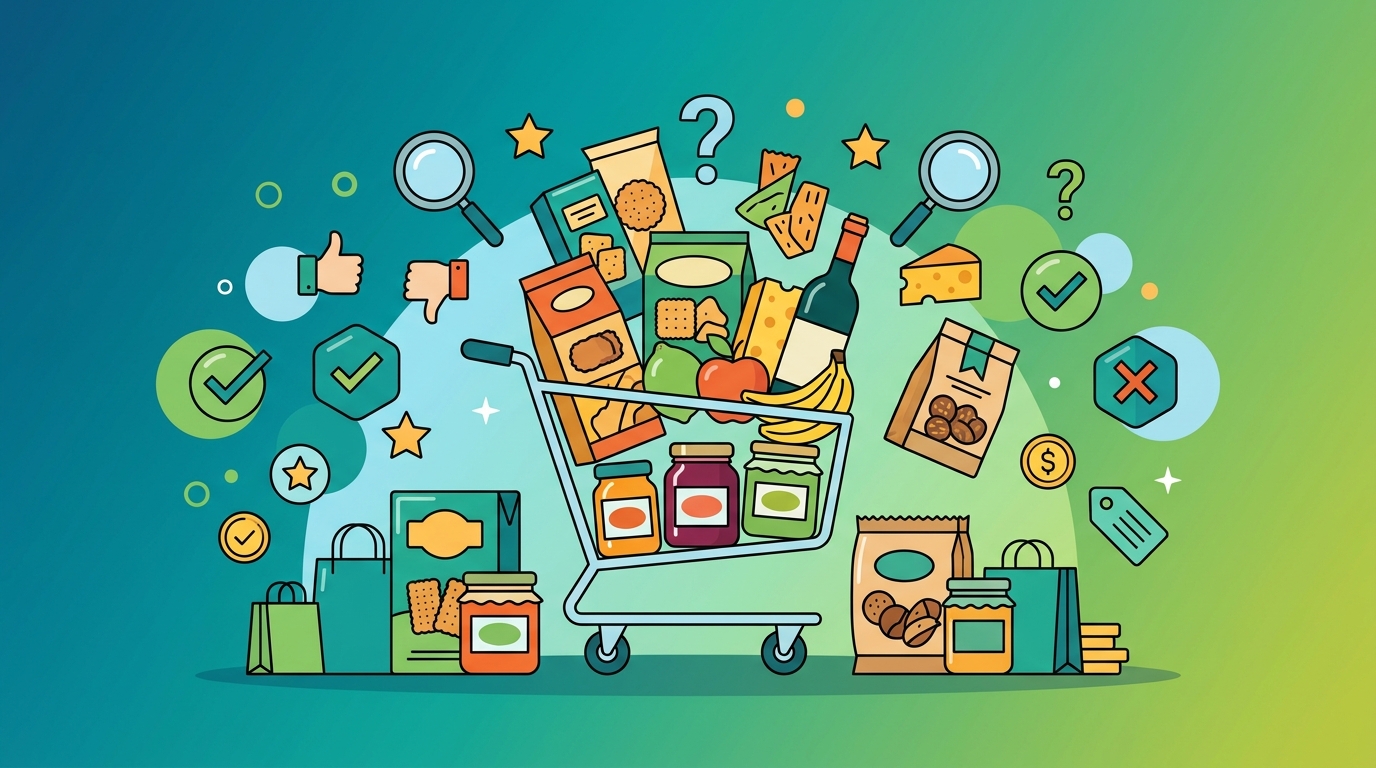 Aldi középső sor termékei a polcon