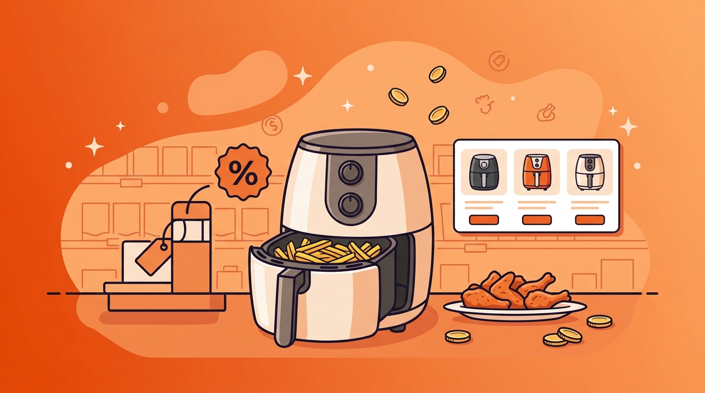 Spar air fryer akciók vásárlási útmutató illusztráció